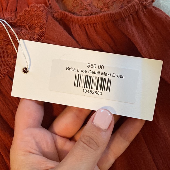 Beautiful Brick Lace Maxi - Picture 4 of 6